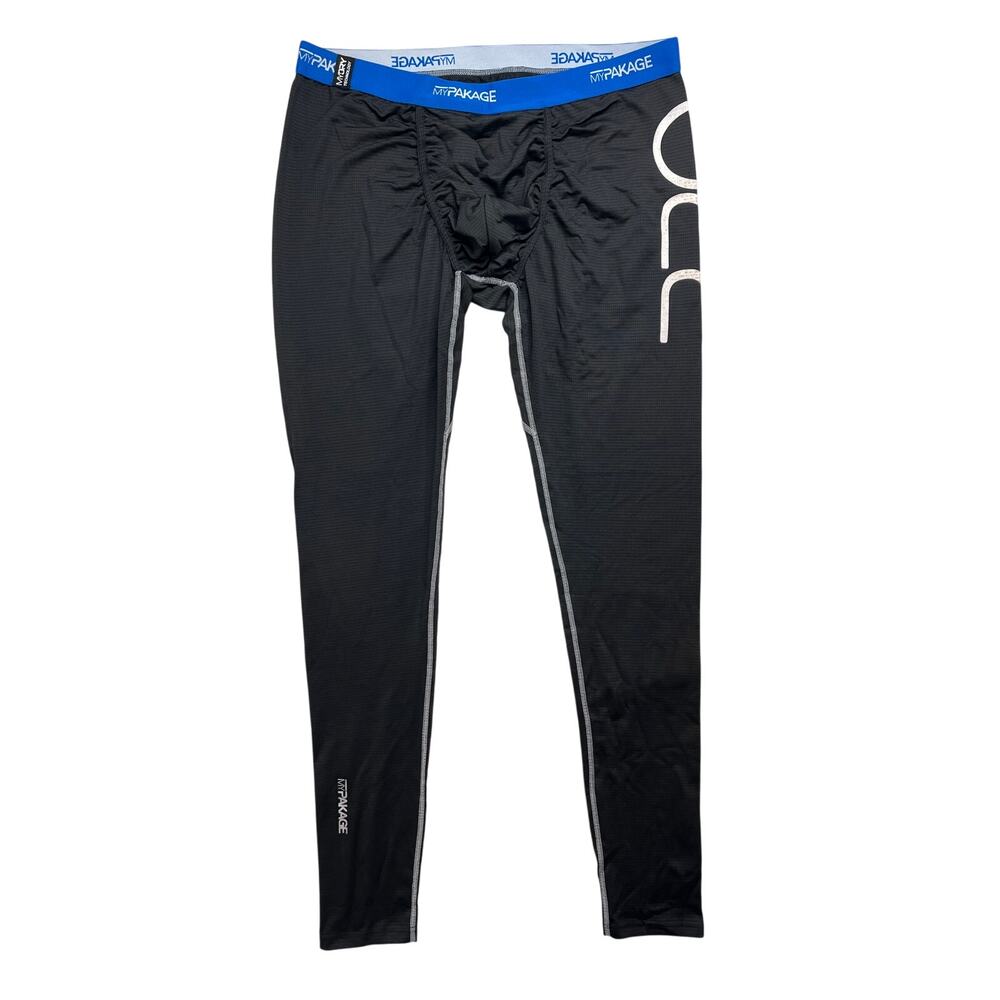 4-76 MYPAKAGE Men's My Dry Technology Underwear Base Layer Black/Blue XL